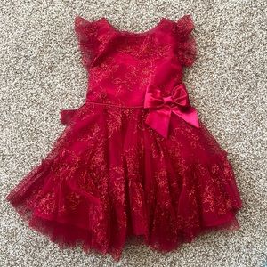 Jona Michelle special occasion red sparkle dress size 3T new with tags baby girl